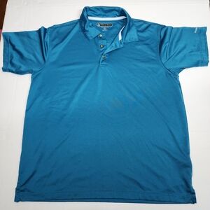 Pebble Beach Polo Golf Shirt Mens XL Blue Performance Quick Dry Athletic Preppy